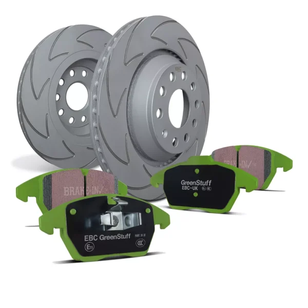 PD16KR064 Kit de Travagem EBC SEAT / SKODA / SKODA COMMERCIAL / VOLKSWAGEN BSD + Greenstuff Traseiro
