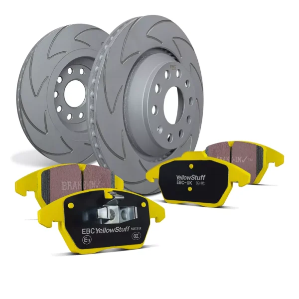 PD18KR086 Kit de Travagem EBC AUDI Q3 8U / AUDI Q3 quattro 8U / SEAT Alhambra (7N) / VOLKSWAGEN Sharan (7N) BSD + Yellowstuff Traseiro